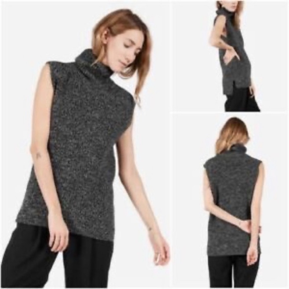EVERLANE the chunky knit sleeveles/wool-sweater XS